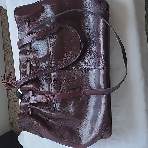 Patricia Nash Dark Cherry Leather Tote - Picture 5 of 13